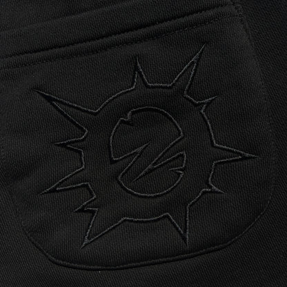 DOUBLE-WAISTED SHORTS BLACK