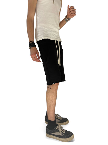 DOUBLE-WAISTED SHORTS BLACK