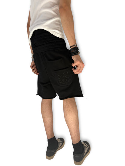 DOUBLE-WAISTED SHORTS BLACK