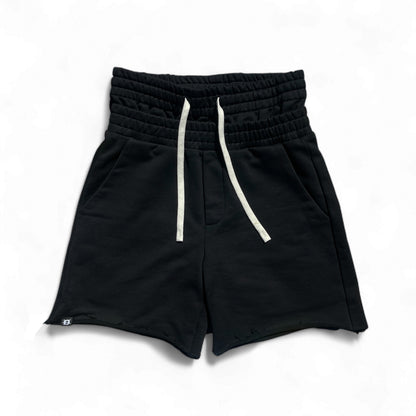 DOUBLE-WAISTED SHORTS BLACK