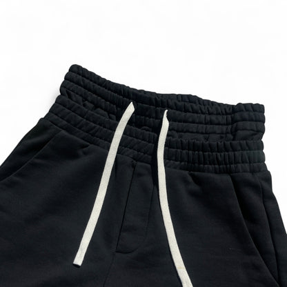 DOUBLE-WAISTED SHORTS BLACK