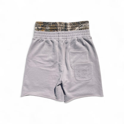 DOUBLE-WAISTED SHORTS REALTREE GRAY